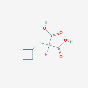 molecular formula C8H11FO4 B2791489 2-(Cyclobutylmethyl)-2-fluoropropanedioic acid CAS No. 2098154-08-4