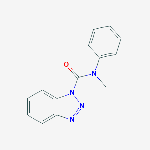 molecular formula C14H12N4O B279149 N-methyl-N-phenyl-1H-1,2,3-benzotriazole-1-carboxamide 