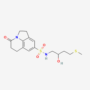 N-(2-Hydroxy-4-methylsulfanylbutyl)-11-oxo-1-azatricyclo[6.3.1.04,12]dodeca-4,6,8(12)-triene-6-sulfonamide