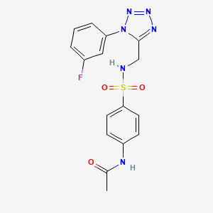 N-(4-(N-((1-(3-fluorophenyl)-1H-tetrazol-5-yl)methyl)sulfamoyl)phenyl)acetamide