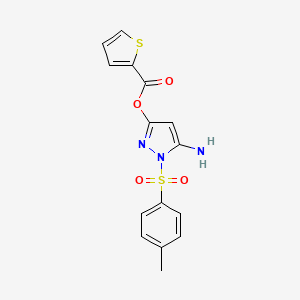 Thiophene-2-carboxylic acid 5-amino-1-(toluene-4-sulfonyl)-1H-pyrazol-3-yl ester