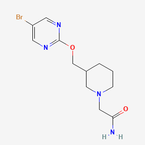 2-[3-[(5-Bromopyrimidin-2-yl)oxymethyl]piperidin-1-yl]acetamide