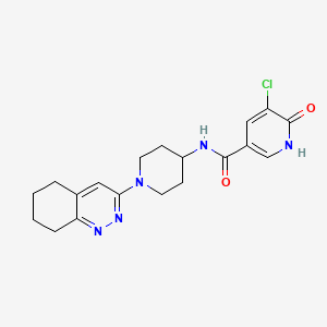 molecular formula C19H22ClN5O2 B2791517 5-chloro-6-hydroxy-N-(1-(5,6,7,8-tetrahydrocinnolin-3-yl)piperidin-4-yl)nicotinamide CAS No. 2034350-66-6