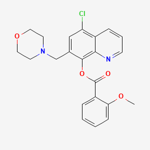 molecular formula C22H21ClN2O4 B2791519 [5-Chloro-7-(morpholin-4-ylmethyl)quinolin-8-yl] 2-methoxybenzoate CAS No. 457650-85-0