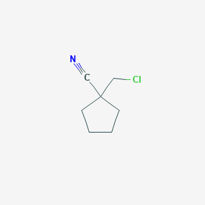 molecular formula C7H10ClN B2791531 1-Chloromethyl-cyclopentanecarbonitrile CAS No. 112906-02-2