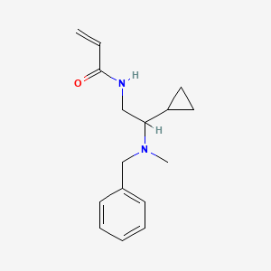 molecular formula C16H22N2O B2791535 N-[2-[Benzyl(methyl)amino]-2-cyclopropylethyl]prop-2-enamide CAS No. 2150790-97-7