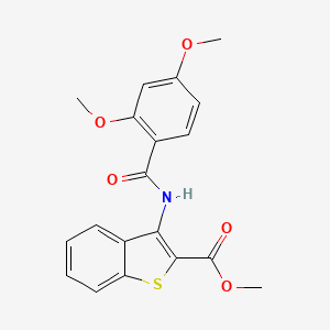 molecular formula C19H17NO5S B2791540 Methyl 3-(2,4-dimethoxybenzamido)benzo[b]thiophene-2-carboxylate CAS No. 477490-23-6