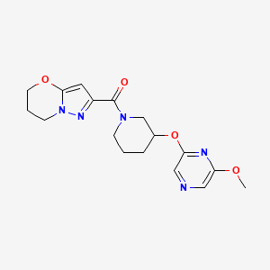 (6,7-dihydro-5H-pyrazolo[5,1-b][1,3]oxazin-2-yl)(3-((6-methoxypyrazin-2-yl)oxy)piperidin-1-yl)methanone