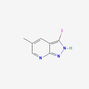 molecular formula C7H6IN3 B2791543 3-Iodo-5-methyl-1H-pyrazolo[3,4-b]pyridine CAS No. 1630907-17-3