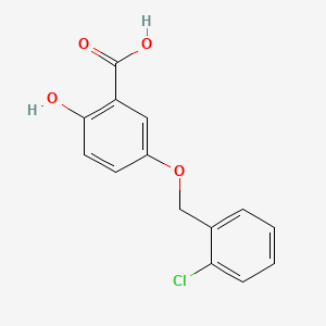 molecular formula C14H11ClO4 B2791551 5-((2-Chlorobenzyl)oxy)-2-hydroxybenzoic acid CAS No. 16094-45-4