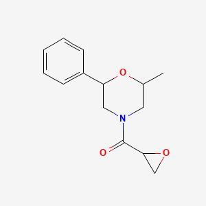 molecular formula C14H17NO3 B2791563 (2-Methyl-6-phenylmorpholin-4-yl)-(oxiran-2-yl)methanone CAS No. 2411266-16-3