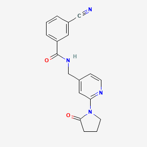 3-cyano-N-((2-(2-oxopyrrolidin-1-yl)pyridin-4-yl)methyl)benzamide