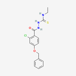 2-[4-(benzyloxy)-2-chlorobenzoyl]-N-ethyl-1-hydrazinecarbothioamide