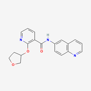 molecular formula C19H17N3O3 B2791572 N-(quinolin-6-yl)-2-((tetrahydrofuran-3-yl)oxy)nicotinamide CAS No. 2034387-60-3