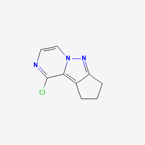 molecular formula C9H8ClN3 B2791575 12-Chloro-7,8,11-triazatricyclo[6.4.0.0(2),]dodeca-1,6,9,11-tetraene CAS No. 1565328-09-7