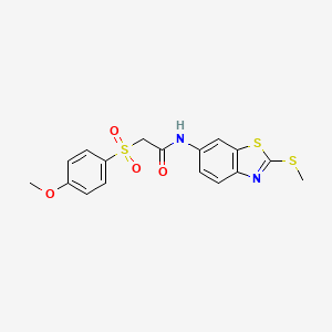 2-((4-methoxyphenyl)sulfonyl)-N-(2-(methylthio)benzo[d]thiazol-6-yl)acetamide