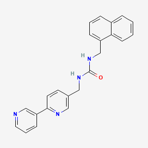 molecular formula C23H20N4O B2791580 1-([2,3'-Bipyridin]-5-ylmethyl)-3-(naphthalen-1-ylmethyl)urea CAS No. 2034473-15-7