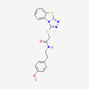 molecular formula C19H18N4O2S2 B2791581 N-[2-(4-methoxyphenyl)ethyl]-2-([1,2,4]triazolo[3,4-b][1,3]benzothiazol-1-ylsulfanyl)acetamide CAS No. 379242-72-5