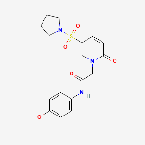 N-(4-methoxyphenyl)-2-(2-oxo-5-pyrrolidin-1-ylsulfonylpyridin-1-yl)acetamide