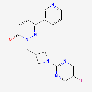 2-{[1-(5-Fluoropyrimidin-2-yl)azetidin-3-yl]methyl}-6-(pyridin-3-yl)-2,3-dihydropyridazin-3-one