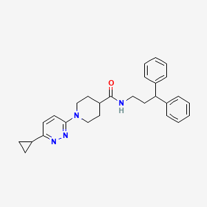 1-(6-cyclopropylpyridazin-3-yl)-N-(3,3-diphenylpropyl)piperidine-4-carboxamide