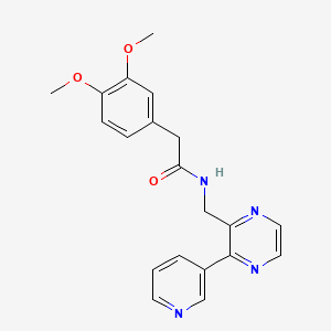 2-(3,4-dimethoxyphenyl)-N-{[3-(pyridin-3-yl)pyrazin-2-yl]methyl}acetamide