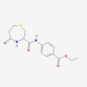 Ethyl 4-(5-oxo-1,4-thiazepane-3-carboxamido)benzoate