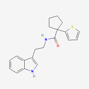 N-(2-(1H-indol-3-yl)ethyl)-1-(thiophen-2-yl)cyclopentanecarboxamide