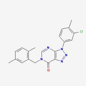 3-(3-Chloro-4-methylphenyl)-6-[(2,5-dimethylphenyl)methyl]triazolo[4,5-d]pyrimidin-7-one