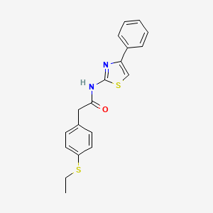 molecular formula C19H18N2OS2 B2791602 2-(4-(ethylthio)phenyl)-N-(4-phenylthiazol-2-yl)acetamide CAS No. 919846-88-1