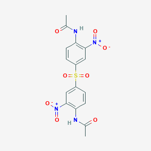 N-[4-(4-acetamido-3-nitrophenyl)sulfonyl-2-nitrophenyl]acetamide