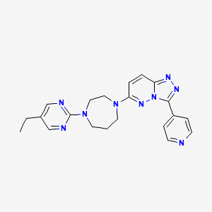 molecular formula C21H23N9 B2791607 1-(5-Ethylpyrimidin-2-yl)-4-[3-(pyridin-4-yl)-[1,2,4]triazolo[4,3-b]pyridazin-6-yl]-1,4-diazepane CAS No. 2380181-72-4