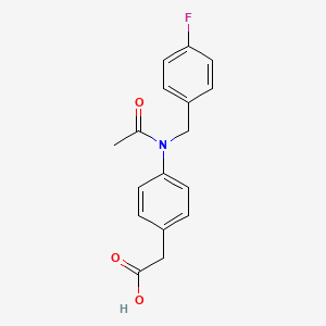 2-(4-{N-[(4-fluorophenyl)methyl]acetamido}phenyl)aceticacid