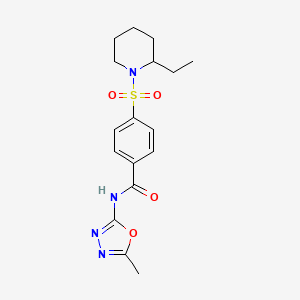 4-((2-ethylpiperidin-1-yl)sulfonyl)-N-(5-methyl-1,3,4-oxadiazol-2-yl)benzamide