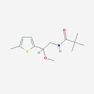 molecular formula C13H21NO2S B2791624 N-(2-methoxy-2-(5-methylthiophen-2-yl)ethyl)pivalamide CAS No. 1797159-50-2