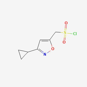 (3-Cyclopropyl-1,2-oxazol-5-yl)methanesulfonyl chloride