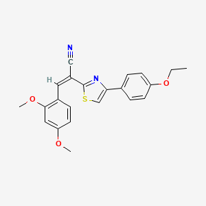 (Z)-3-(2,4-dimethoxyphenyl)-2-(4-(4-ethoxyphenyl)thiazol-2-yl)acrylonitrile