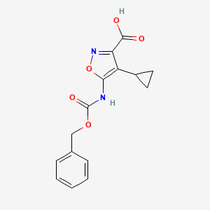 4-Cyclopropyl-5-(phenylmethoxycarbonylamino)-1,2-oxazole-3-carboxylic acid