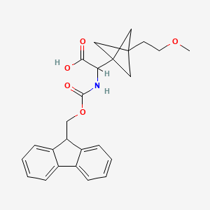 2-(9H-Fluoren-9-ylmethoxycarbonylamino)-2-[3-(2-methoxyethyl)-1-bicyclo[1.1.1]pentanyl]acetic acid