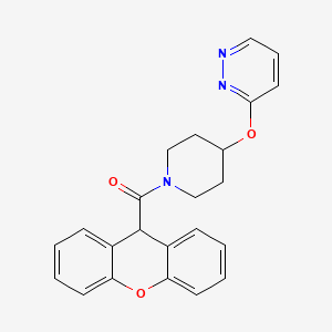 molecular formula C23H21N3O3 B2791636 (4-(pyridazin-3-yloxy)piperidin-1-yl)(9H-xanthen-9-yl)methanone CAS No. 1797596-15-6