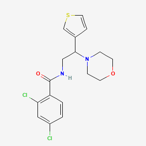 molecular formula C17H18Cl2N2O2S B2791637 2,4-dichloro-N-(2-morpholino-2-(thiophen-3-yl)ethyl)benzamide CAS No. 946199-53-7