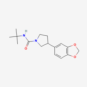 3-(2H-1,3-benzodioxol-5-yl)-N-tert-butylpyrrolidine-1-carboxamide