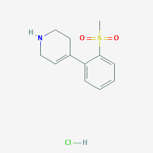 molecular formula C12H16ClNO2S B2791640 4-(2-Methanesulfonylphenyl)-1,2,3,6-tetrahydropyridine hydrochloride CAS No. 1706441-36-2