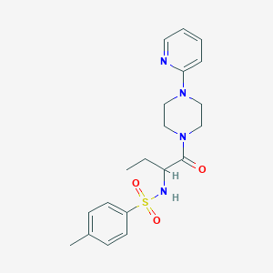 2-{[(4-Methylphenyl)sulfonyl]amino}-1-(4-(2-pyridyl)piperazinyl)butan-1-one