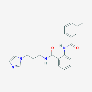 N-[3-(1H-imidazol-1-yl)propyl]-2-[(3-methylbenzoyl)amino]benzamide