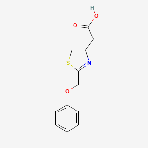 molecular formula C12H11NO3S B2791667 2-[2-(phenoxymethyl)-1,3-thiazol-4-yl]acetic Acid CAS No. 659720-33-9
