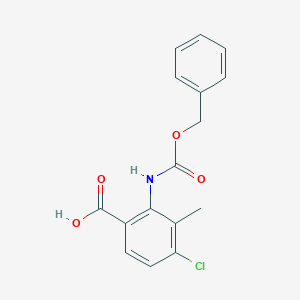 molecular formula C16H14ClNO4 B2791684 4-Chloro-3-methyl-2-(phenylmethoxycarbonylamino)benzoic acid CAS No. 2287341-59-5