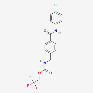 2,2,2-trifluoroethyl N-{4-[(4-chloroanilino)carbonyl]benzyl}carbamate