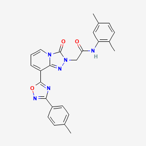 molecular formula C25H22N6O3 B2791692 N-[(3-propyl-3H-imidazo[4,5-b]pyridin-2-yl)methyl]-5,6,7,8-tetrahydronaphthalene-2-sulfonamide CAS No. 1112438-75-1
