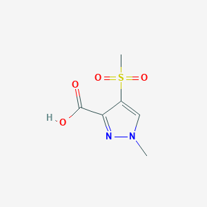 molecular formula C6H8N2O4S B2791697 1-Methyl-4-methylsulfonylpyrazole-3-carboxylic acid CAS No. 2470435-29-9